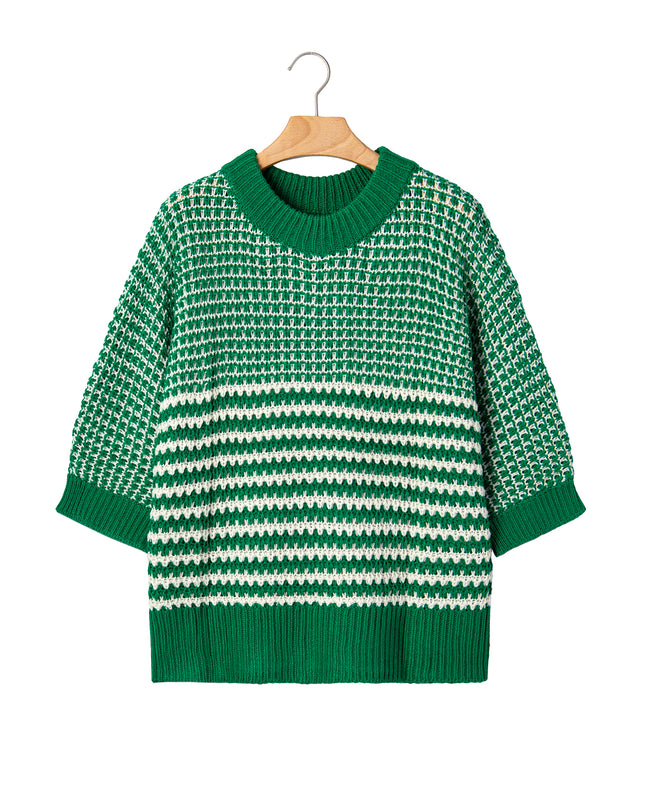 Red 3/4 Draped Sleeve Slouchy Sweater