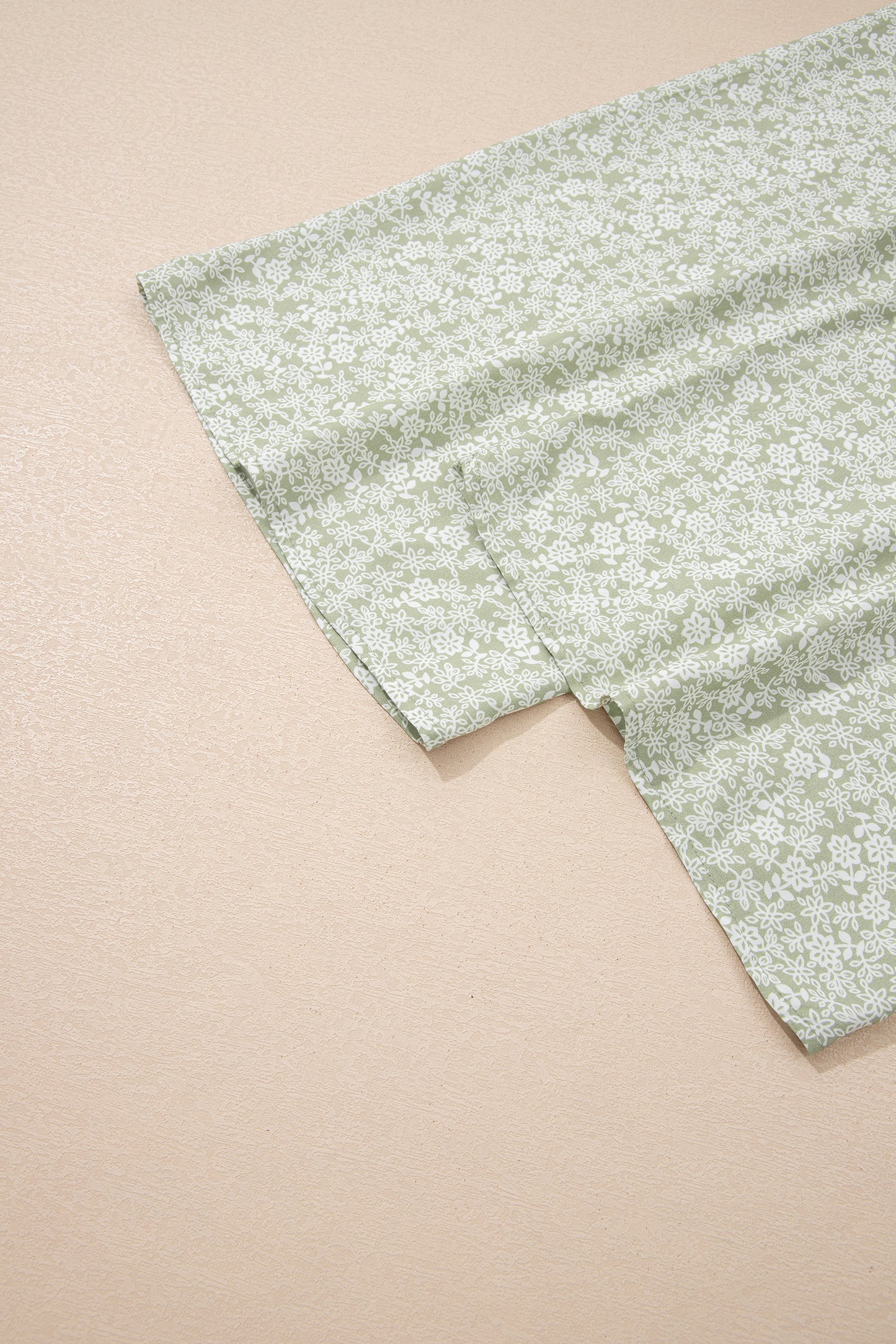 Green Smocked Bodice Square Neck Sleeveless Floral Jumpsuit