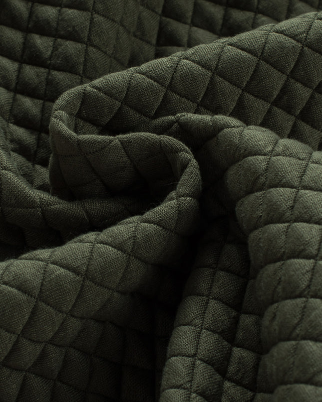 Black Retro Quilted Flap Pocket Button Shacket