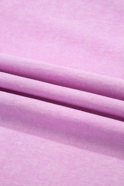 Myosotis 2 Pieces Mineral Wash Cotton Tank Top Lined Split Skirt Set