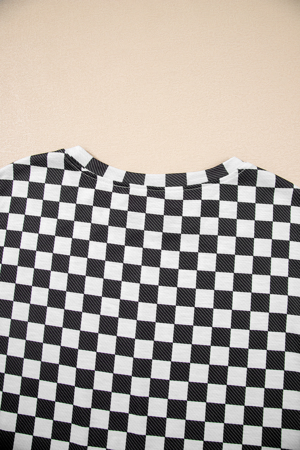 Black Checkerboard T Shirt and High Waist Skorts 2 Piece Outfit set