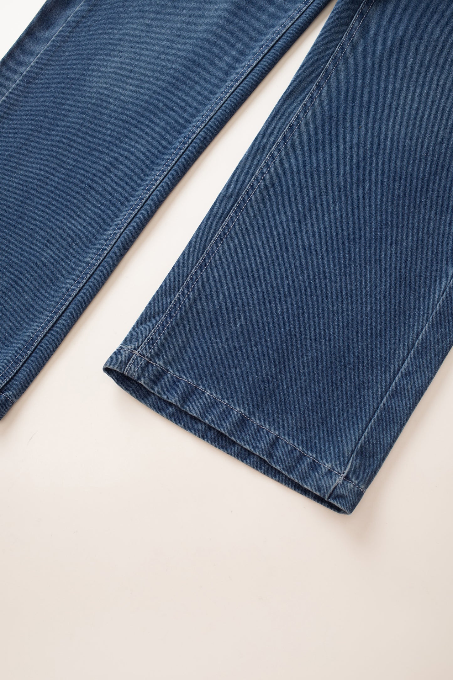 Dark Blue Crossed Tie Straps Bib Pocket Loose Denim Overalls