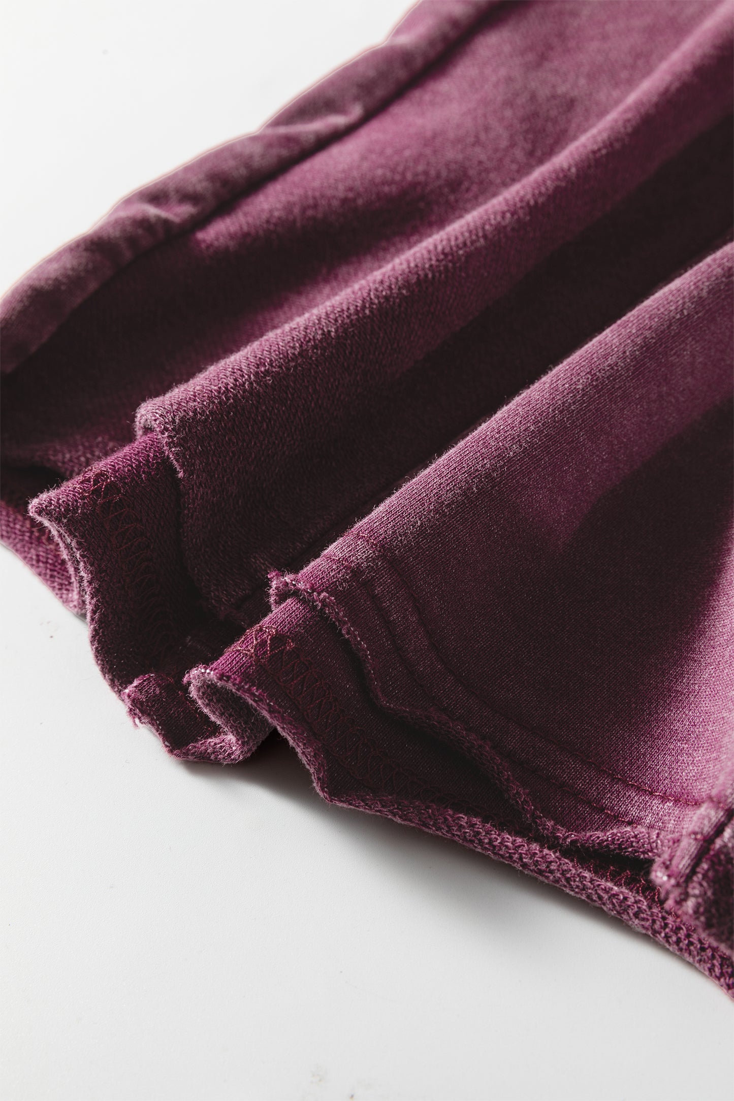 Ashleigh Blue Careys Mineral Wash Tiered Wide Leg Patchwork Drawstring Pants