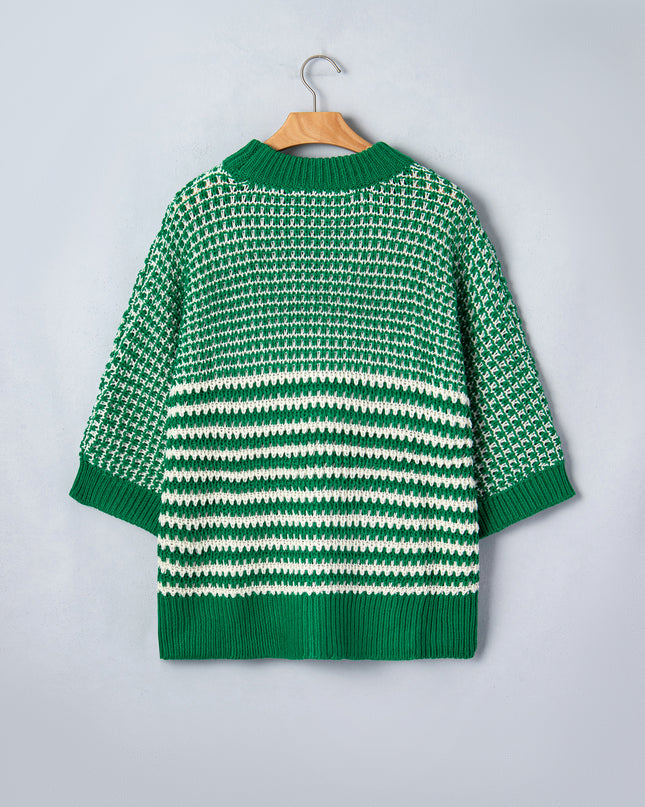 Red 3/4 Draped Sleeve Slouchy Sweater