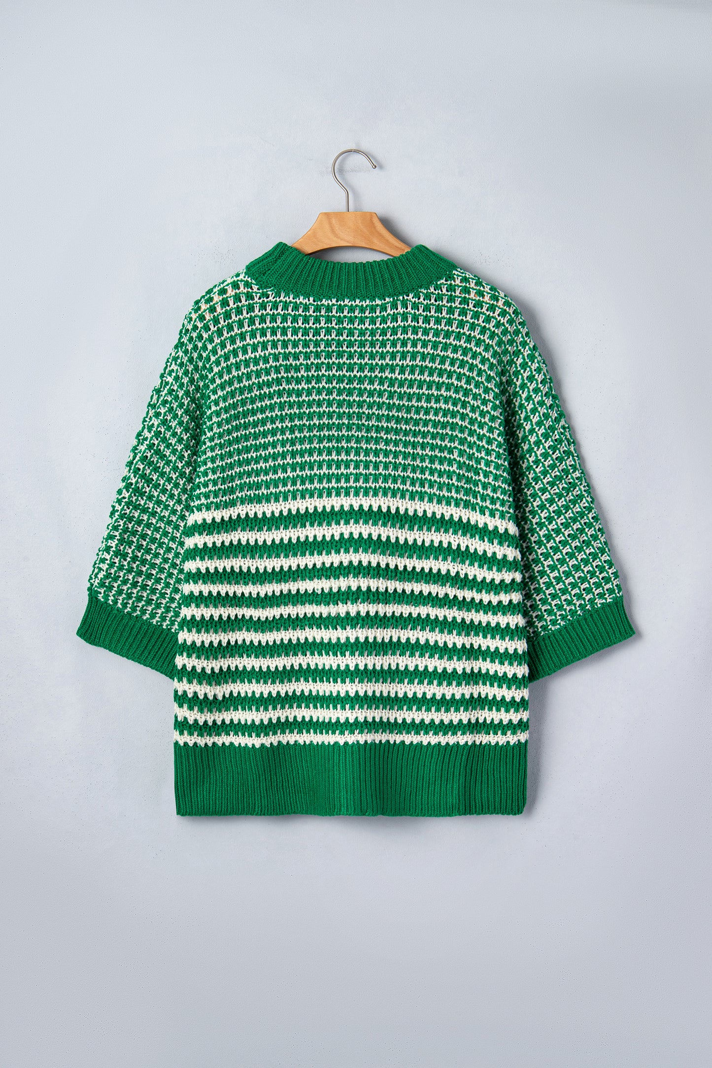 Red 3/4 Draped Sleeve Slouchy Sweater