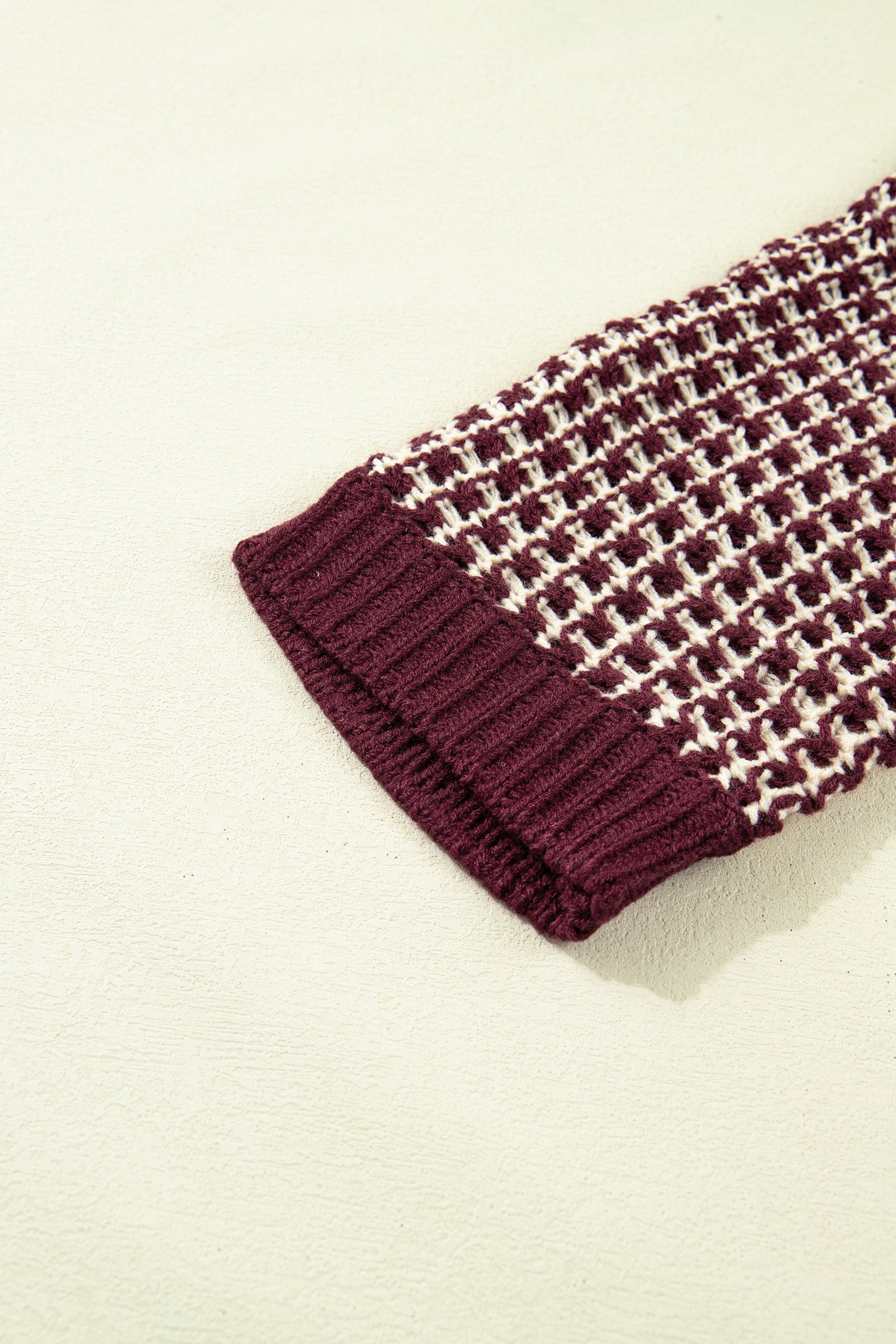 Red 3/4 Draped Sleeve Slouchy Sweater