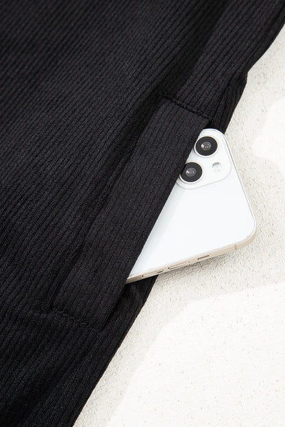 Beige Corduroy Shirt Style Full Button Long Sleeve Shift Mini Dress