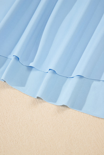 Black Drawstring High Waist Lined Tennis Skorts