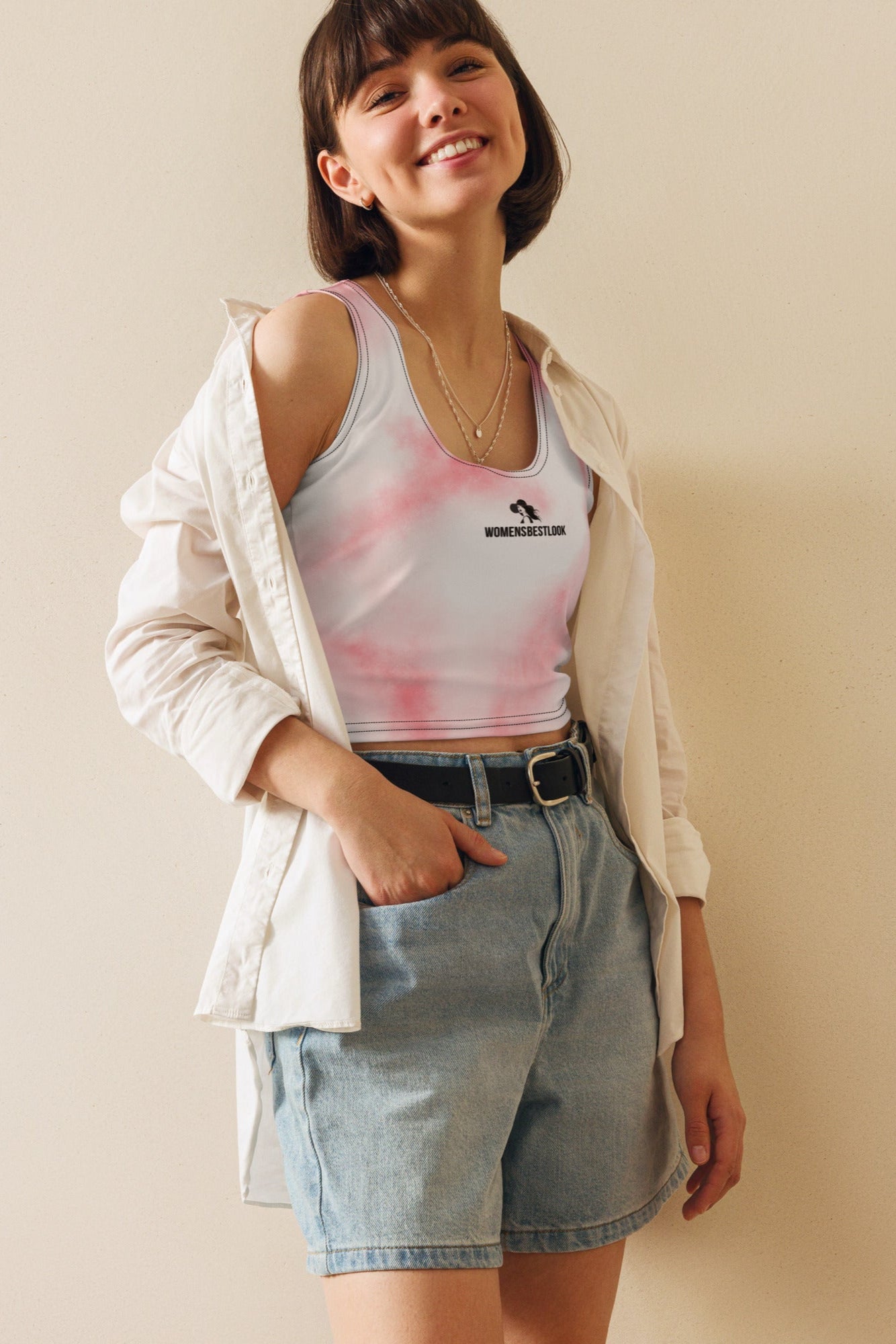 WBL Sports Crop Top - Pink Gradient