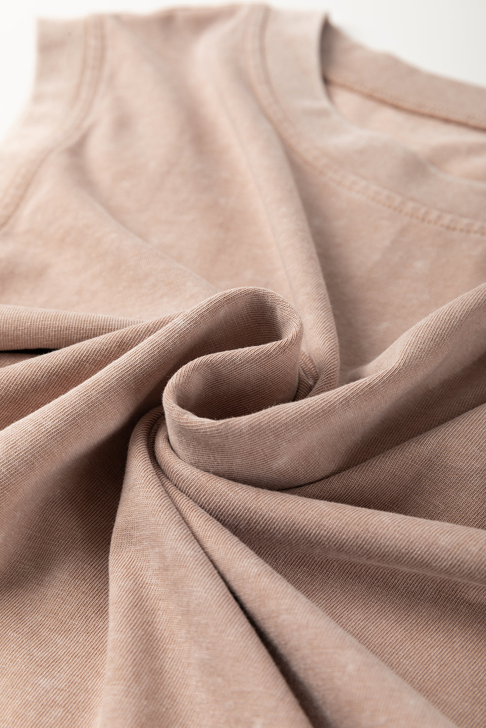 Myosotis 2 Pieces Mineral Wash Cotton Tank Top Lined Split Skirt Set