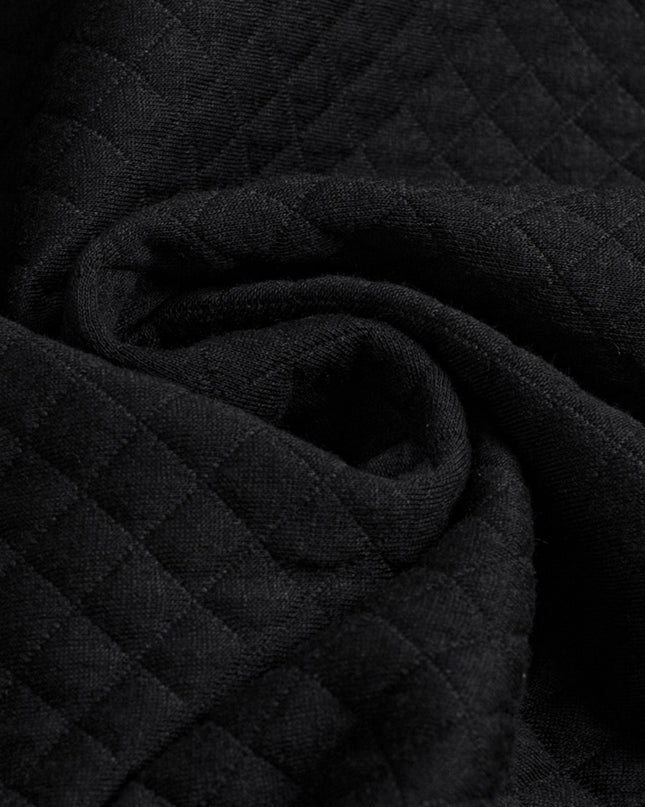 Black Retro Quilted Flap Pocket Button Shacket