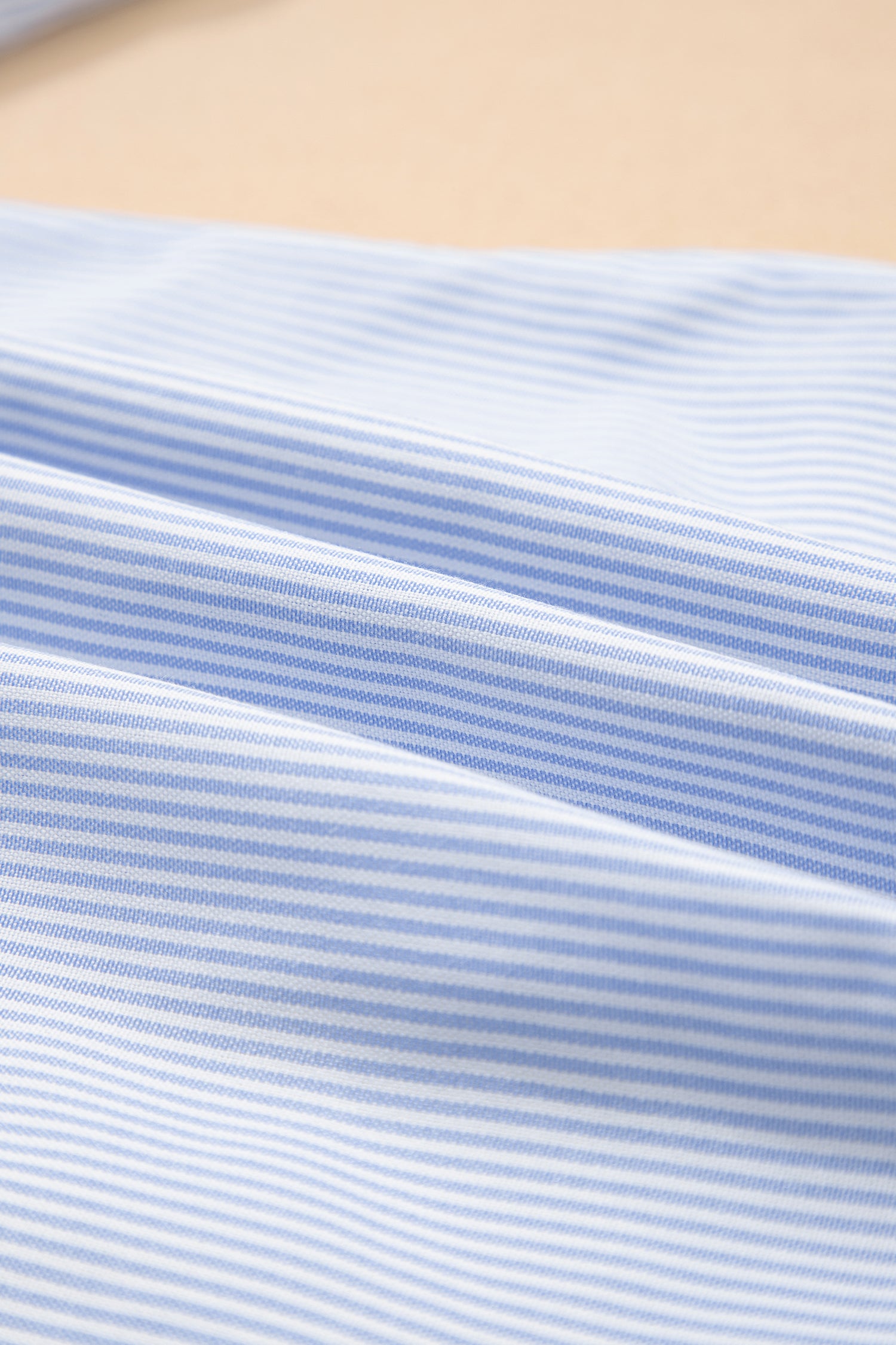 Sky Blue Stripe Ruffled Leopard Patchwork Long Sleeve Button Down Loose Shirt