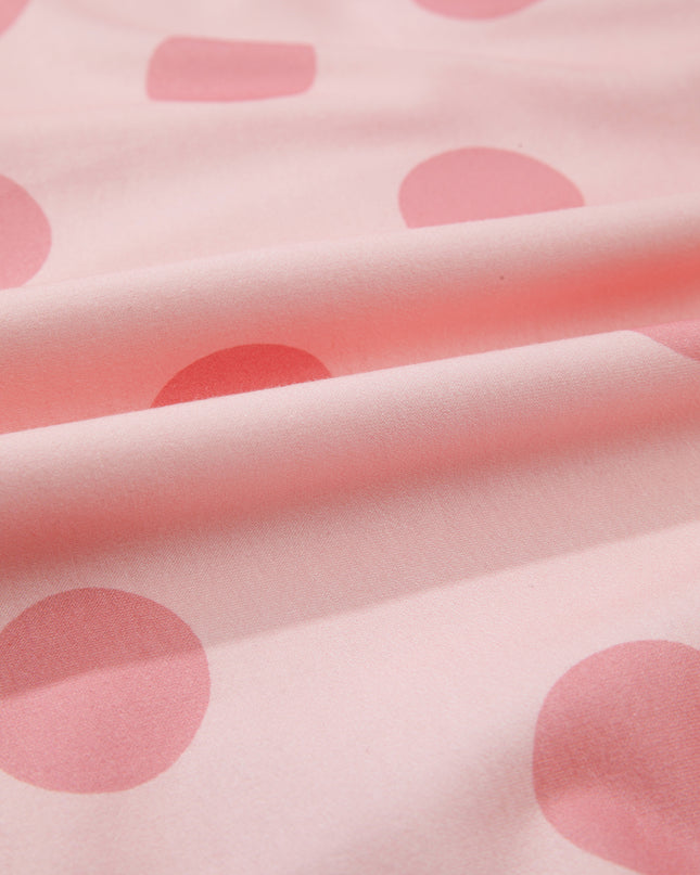 White Polka Dot Printed Long Sleeve Flared Mini Dress