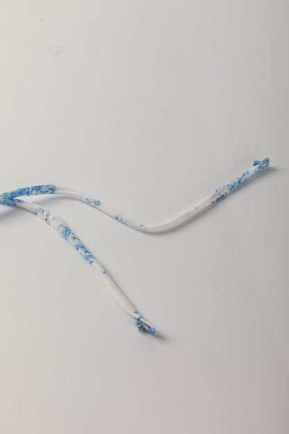 Sky Blue Random Printed Mesh Bow Detail Halterneck Tank Top