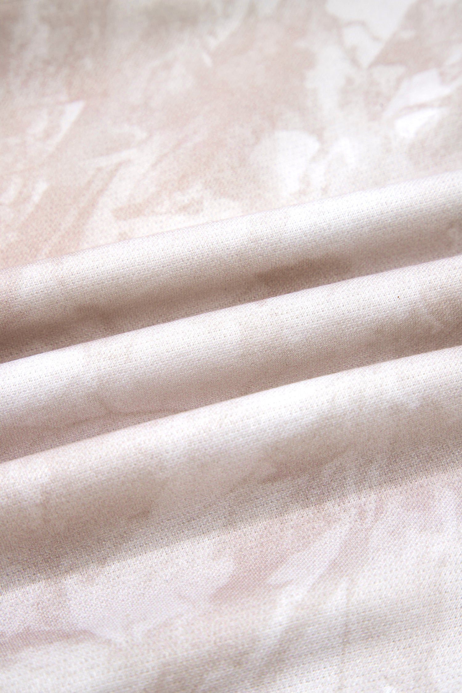 White Abstract Woodland Print Balloon Sleeve Pullover Drawstring Mini Skort Set