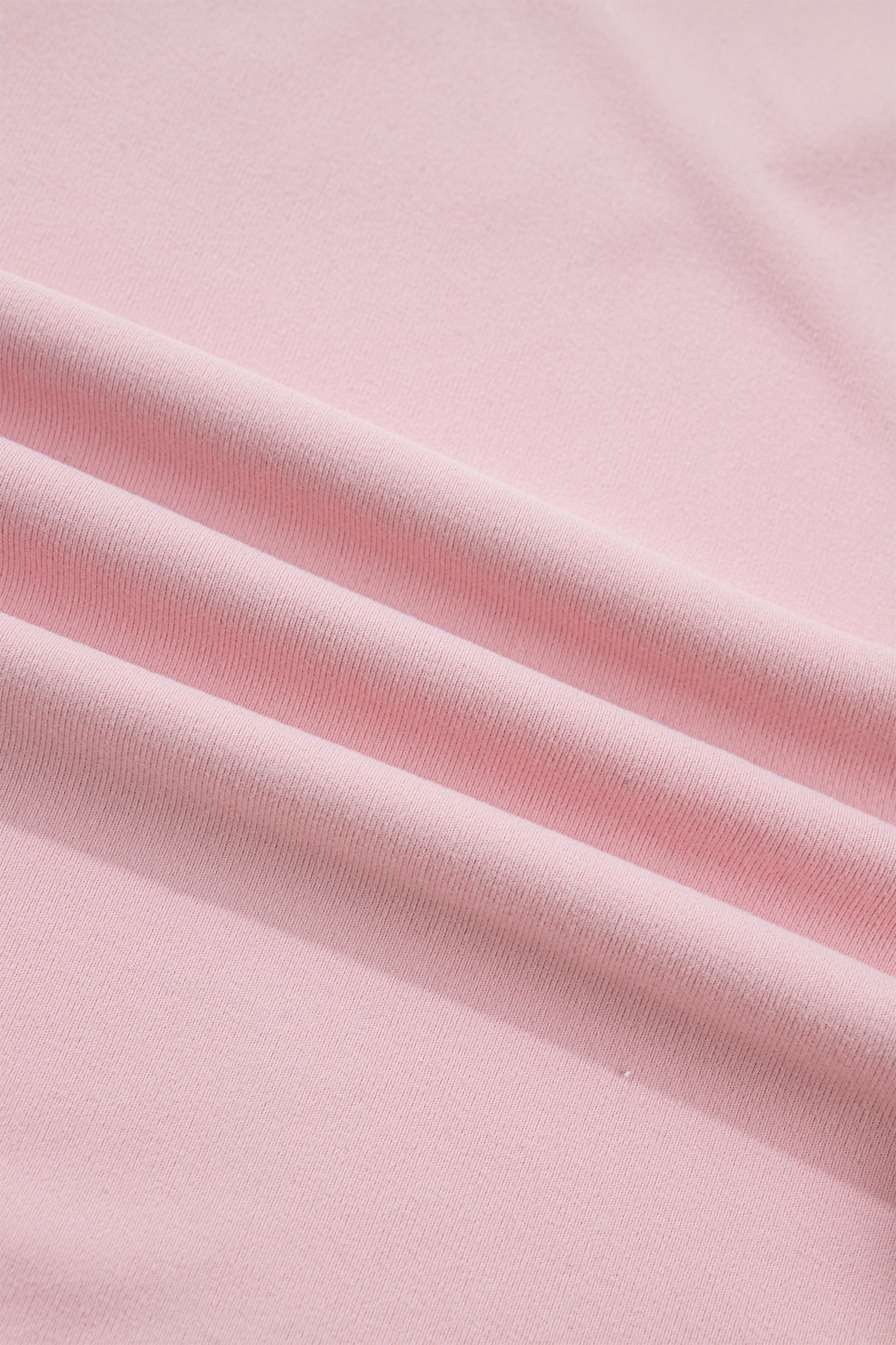 Light Pink Solid Color Bow Textured Patchwork Long Sleeve Tee