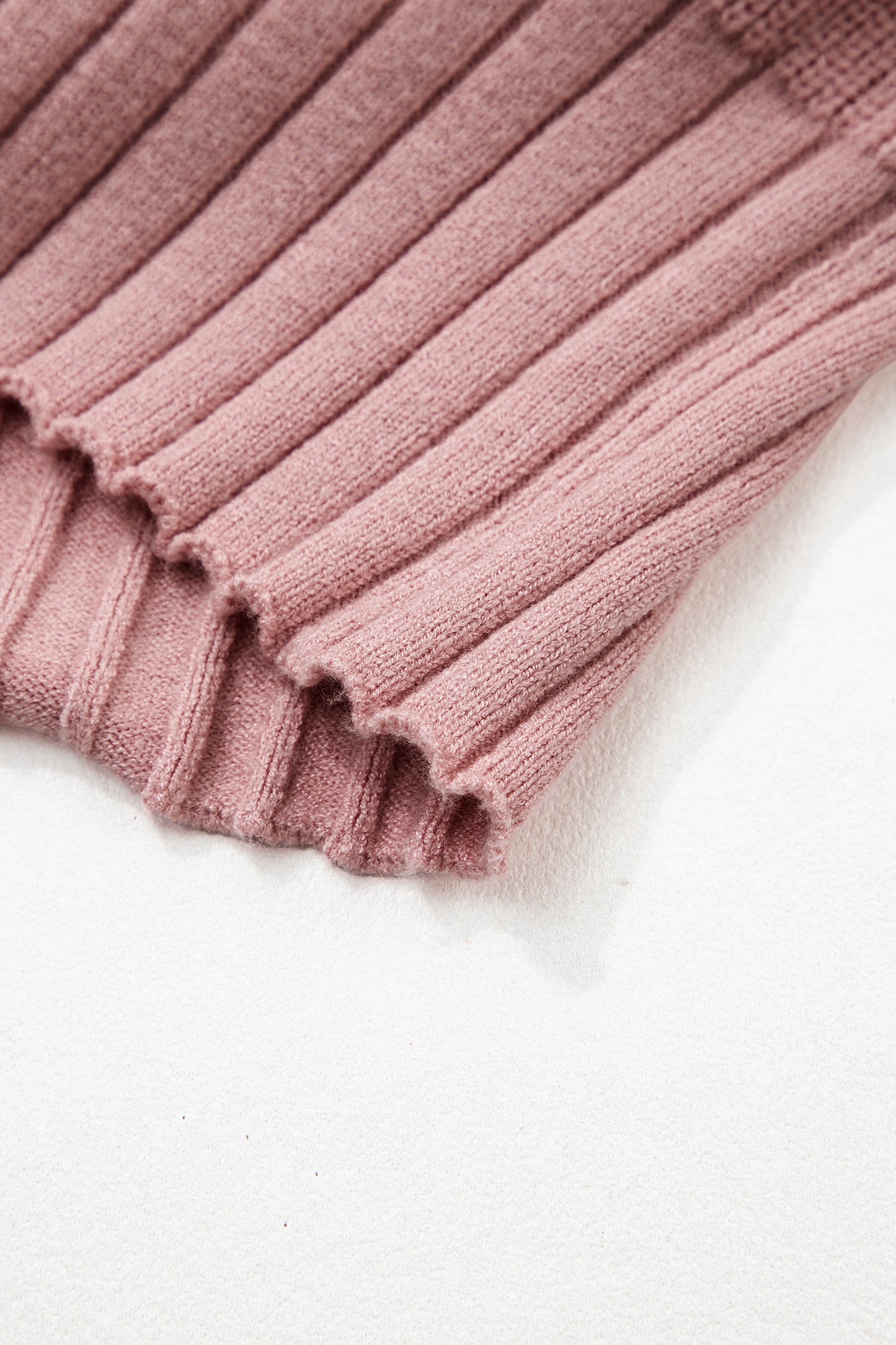 Goat Mixed Texture Knit Button V Neck Sweater Cardigan