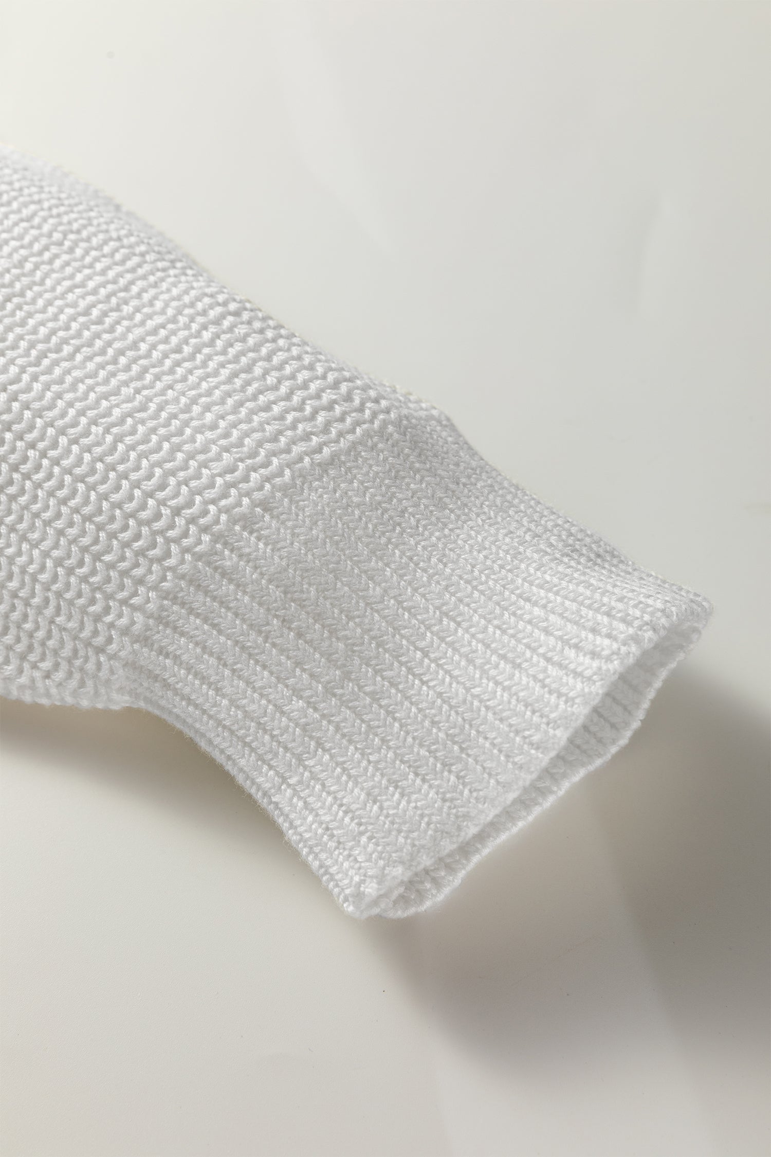 White Asymmetric Neck Drop Shoulder Baggy Slouchy Sweater