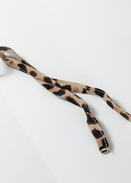 Brown Contrast Trim Leopard Top and Pant Set