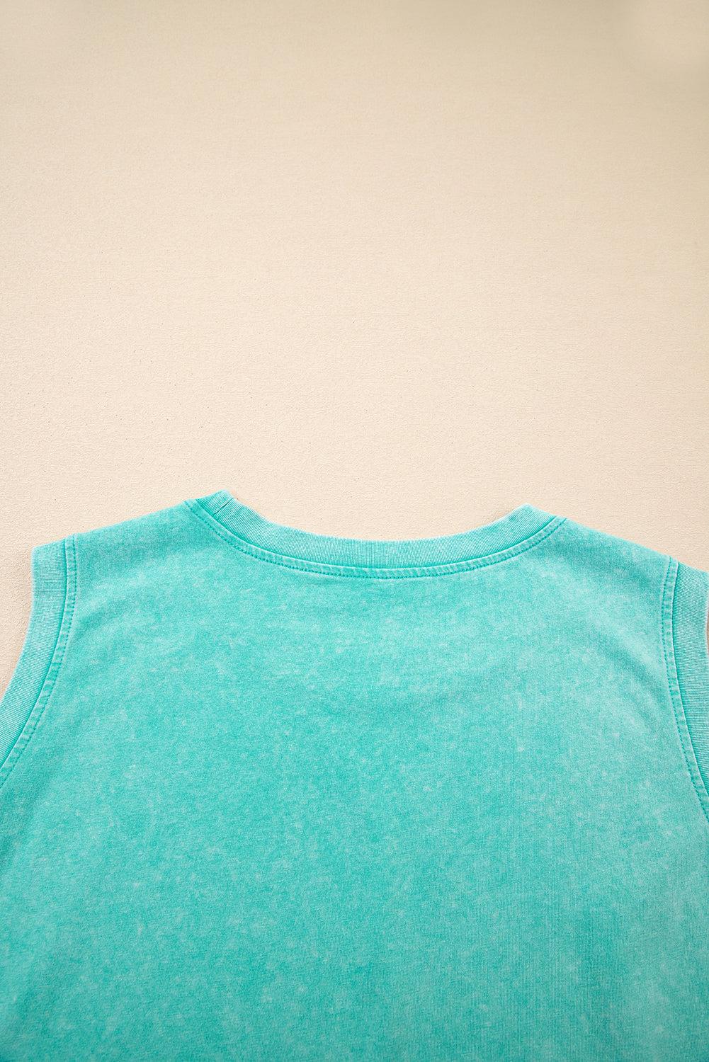 Myosotis 2 Pieces Mineral Wash Cotton Tank Top Lined Split Skirt Set