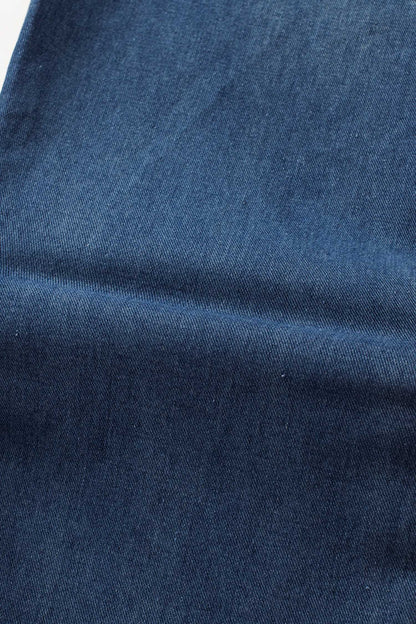 Dark Blue Crossed Tie Straps Bib Pocket Loose Denim Overalls