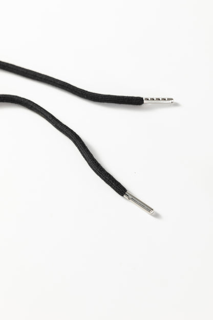 Black Seamed Drawstring High Waist Wide Leg Sweatpants