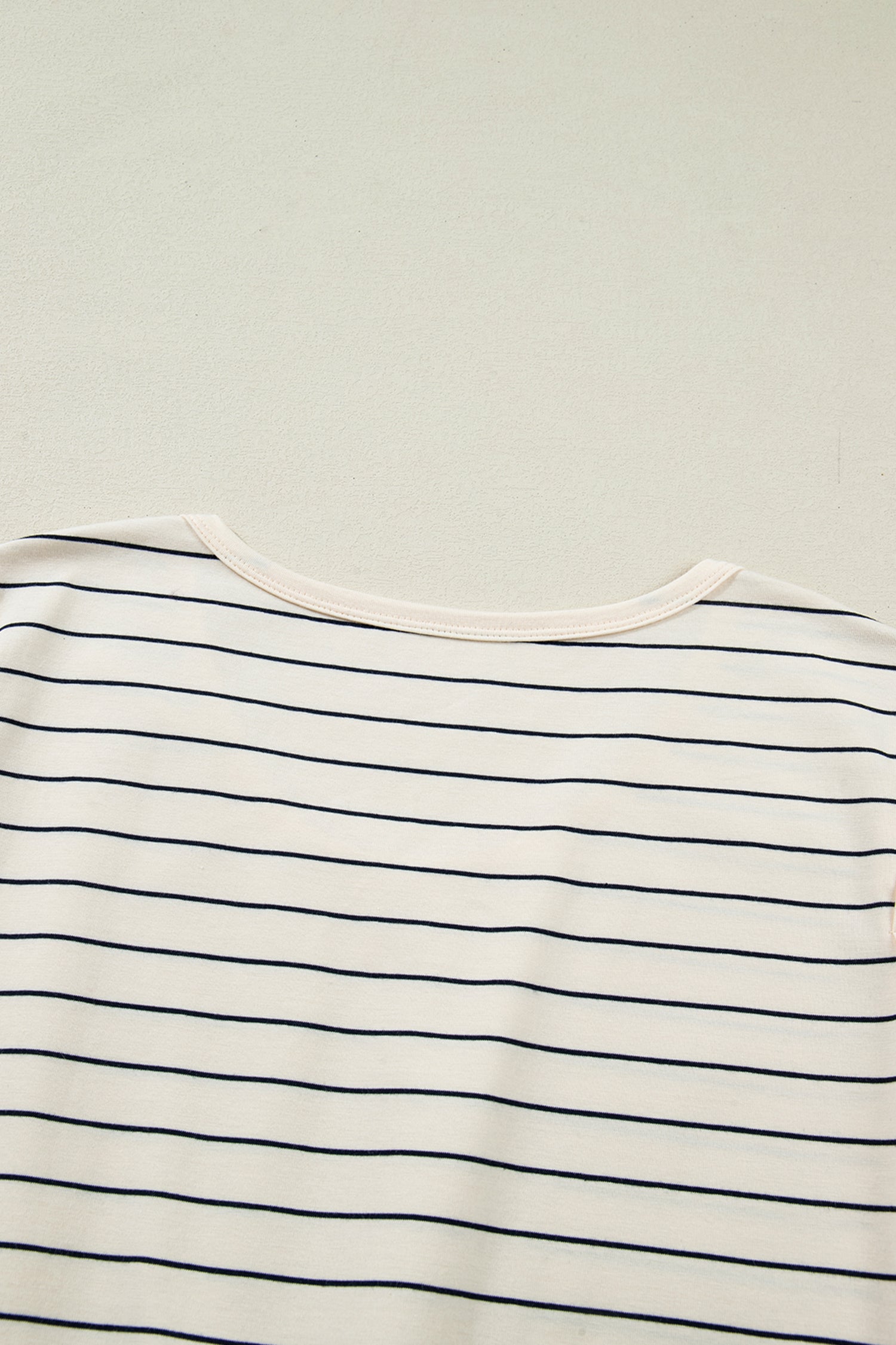 Beige Stripe Drawstring Tunic Tank Mini Dress with Pockets