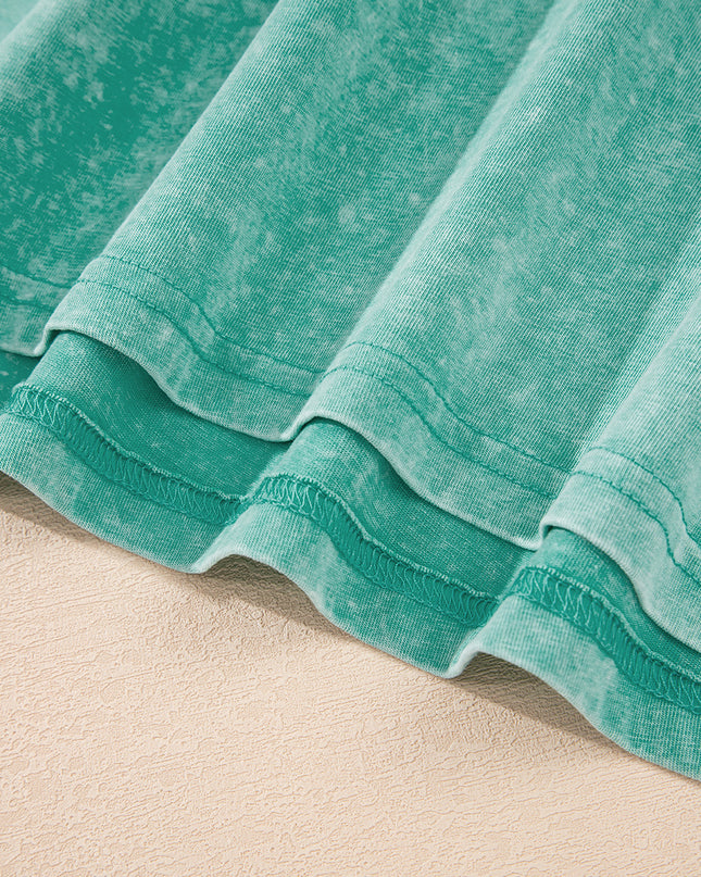Sea Green Tank Mini Dress with Pockets
