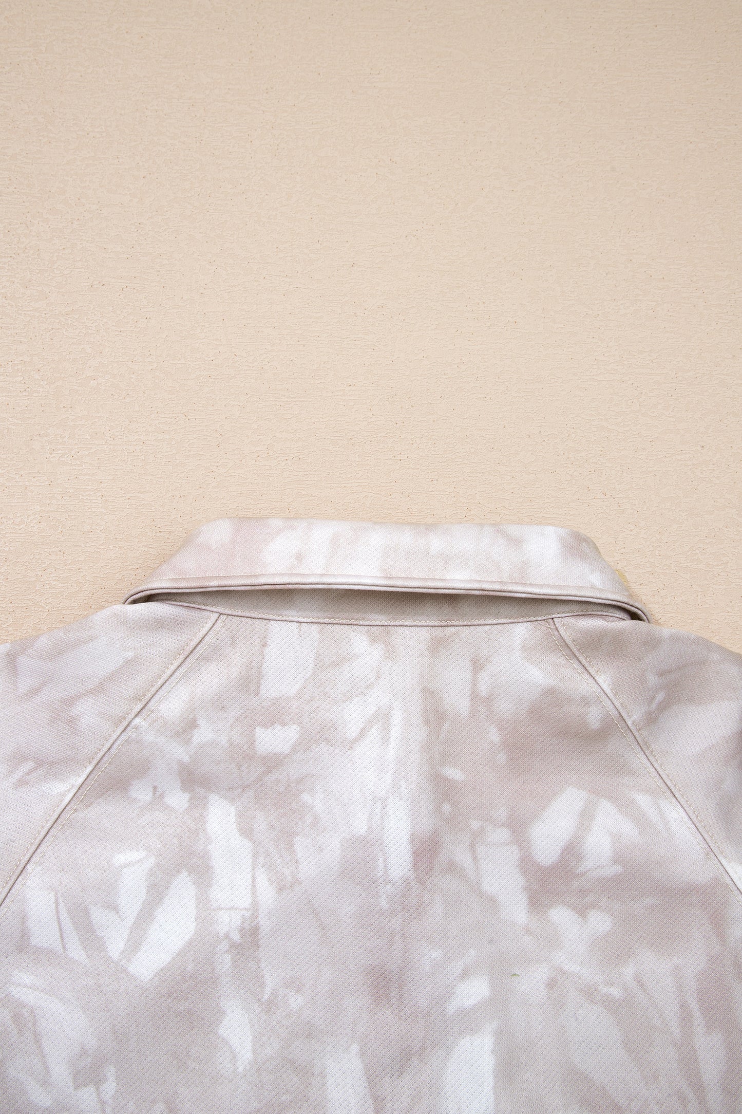 White Abstract Woodland Print Balloon Sleeve Pullover Drawstring Mini Skort Set